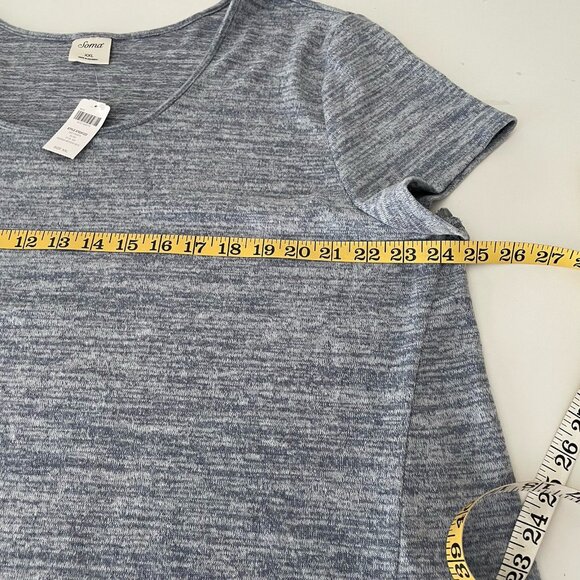 Soma Cozy Nights Short Sleeve Pajama Tee T-Shirt Womens Size XXL Heather Blue - Picture 4 of 6